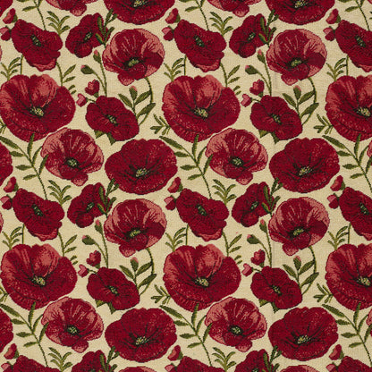 Gobelin Jacquard Blumen Beige – Stoffeya