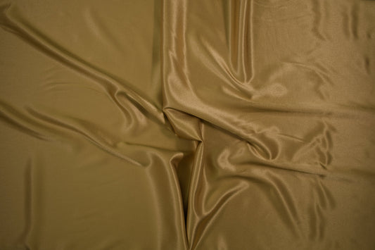 Satin Viskose uni Senfgelb – glänzender senfgelber Stoff