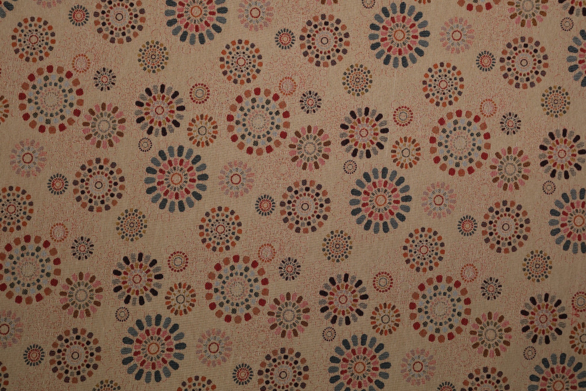 Möbelstoff Retro Kreise Multicolor – hochwertiger Polsterstoff