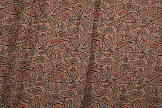 Möbelstoff Paisley Beige Multicolor – eleganter Polsterstoff