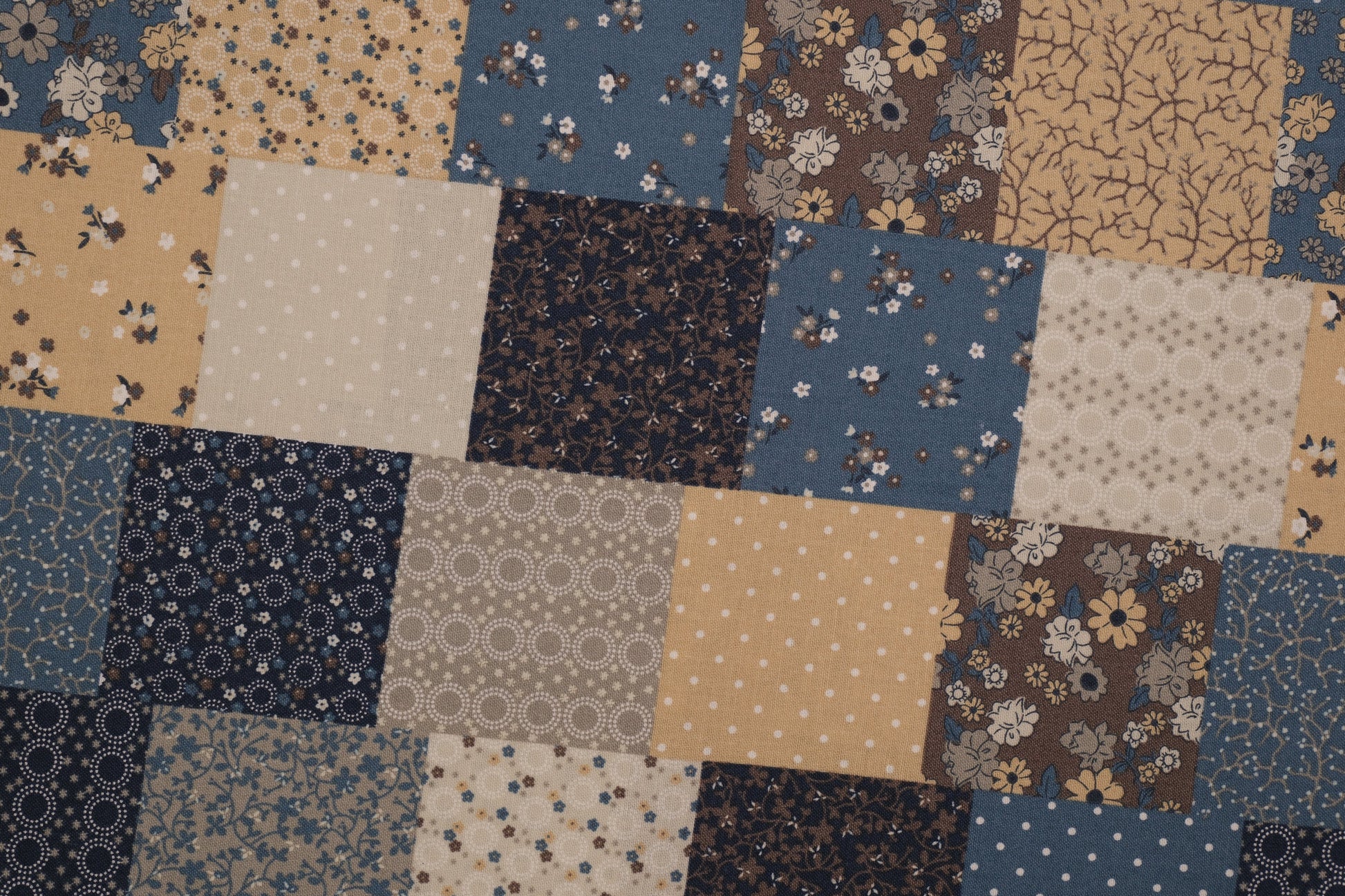 Baumwollstoff Patchwork Vintage – Nahaufnahme des Musters metrware