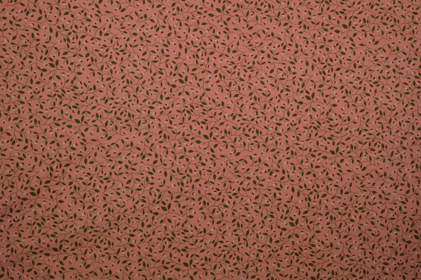 Baumwollstoff Ranken Rosa – Nahaufnahme des Rankenmusters