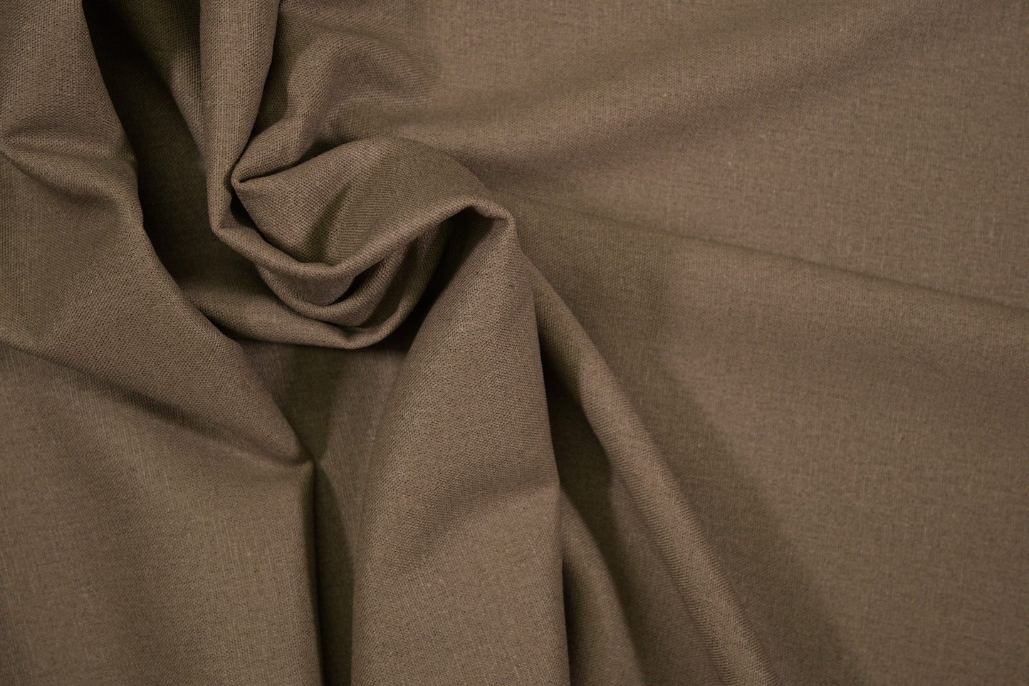 100% Leinen Stoff in Taupe – elegante Naturstruktur