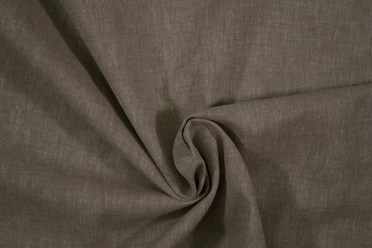100% Leinen Stoff in Beige – weich fallender Naturstoff