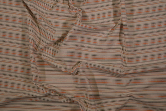 Baumwollstoff Geschirrtuch-Streifen – Beige Grau Orange
