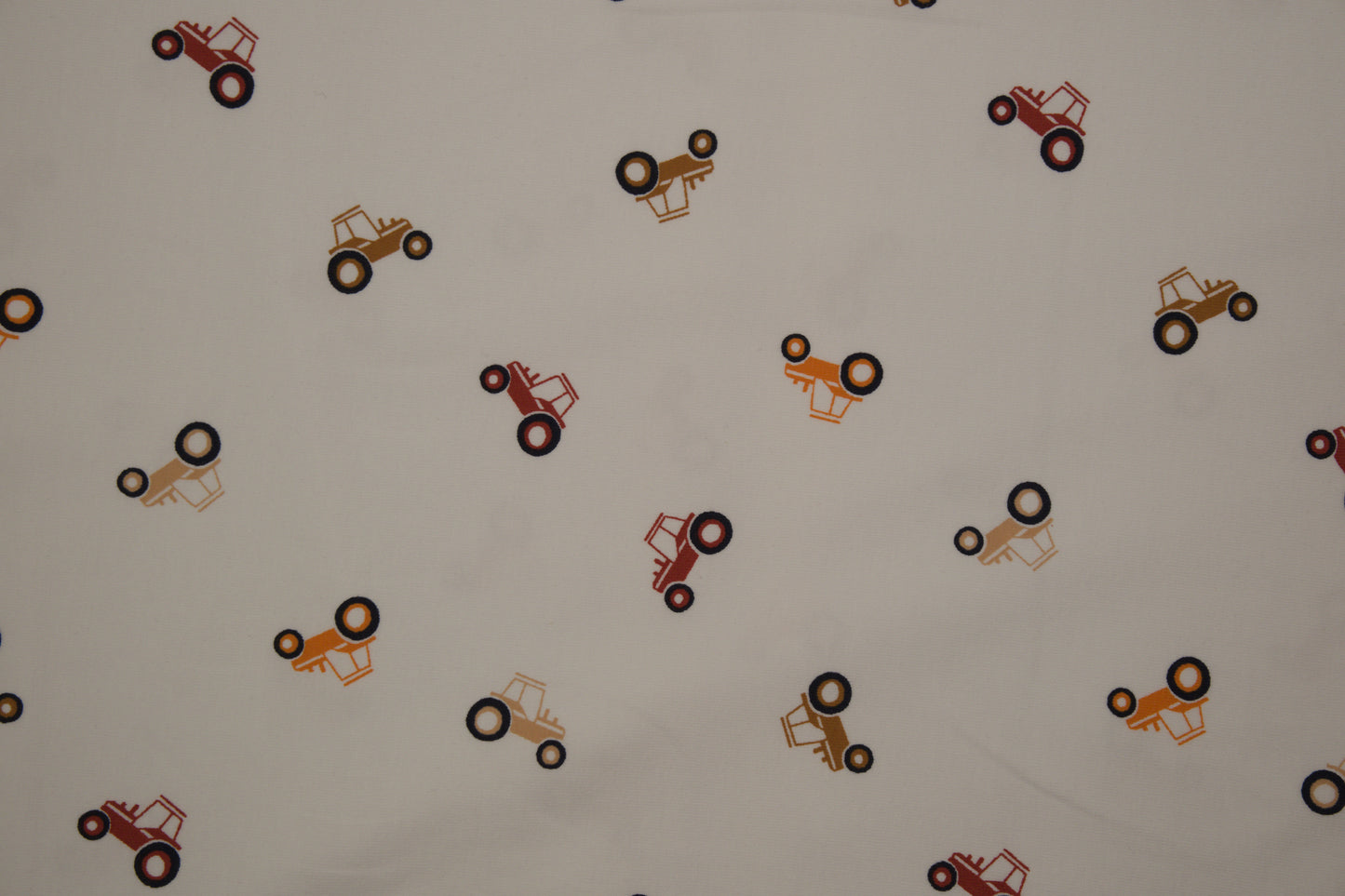Baumwolle Jersey mit Traktoren – Kinderstoff für Kleidung & Bettwäsche