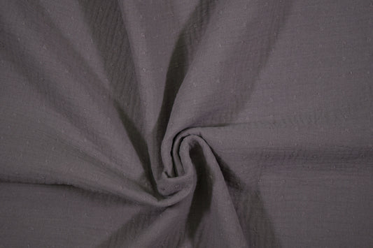 Dunkelgrauer Musselin mit dezentem Punktmuster