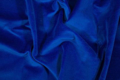 Königsblauer Baumwollsamt mit edler, weicher Samtstruktur 140 cm breit Meterware