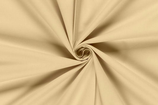 Sandfarbener Fahnentuch Baumwollstoff Uni mit matter Oberfläche in hochwertiger Qualität