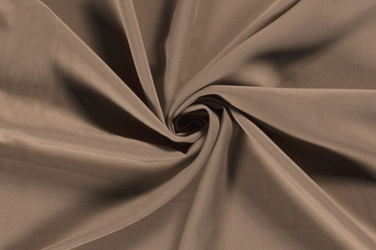 Uni Polyesterstoff graubraun mit mattem Finish Burlington Stoffeya