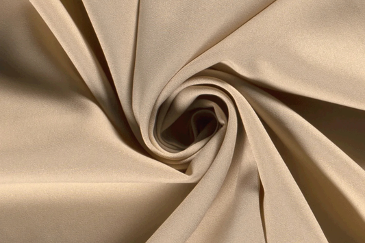 Uni Polyesterstoff beige mit elegantem Faltenwurf matt Stoffeya
