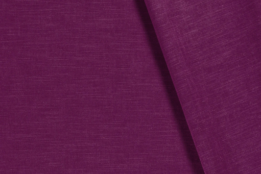 Detail Leinen Stoff Magenta – typische Leinenstruktur