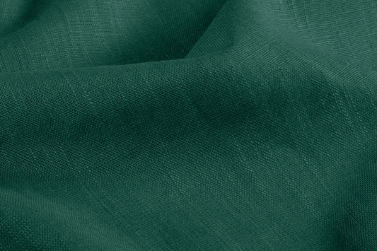 Leinenstoff Dunkelgrün – natürliche Struktur und hochwertige Qualität