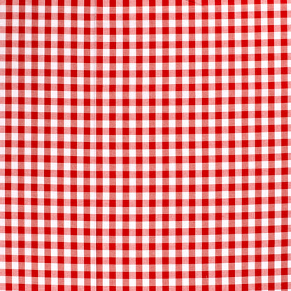 Baumwoll-Popeline Karo Rot – Detail