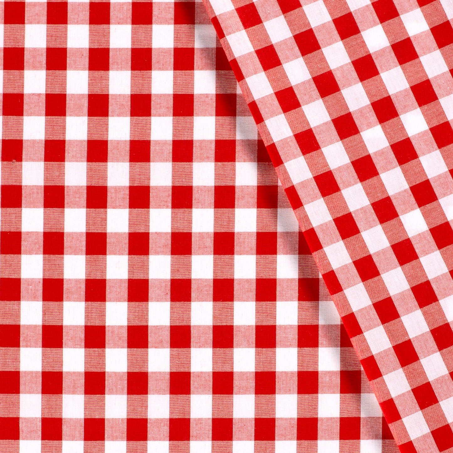 Baumwoll-Popeline Karo Rot – Struktur