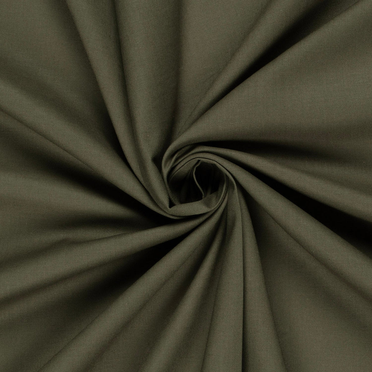 Fahnentuch Stoff Khaki-Grün – Leichter Baumwollstoff Uni für Deko & Bekleidung