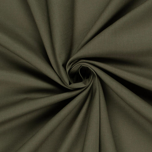 Fahnentuch Stoff Khaki-Grün – Leichter Baumwollstoff Uni für Deko & Bekleidung