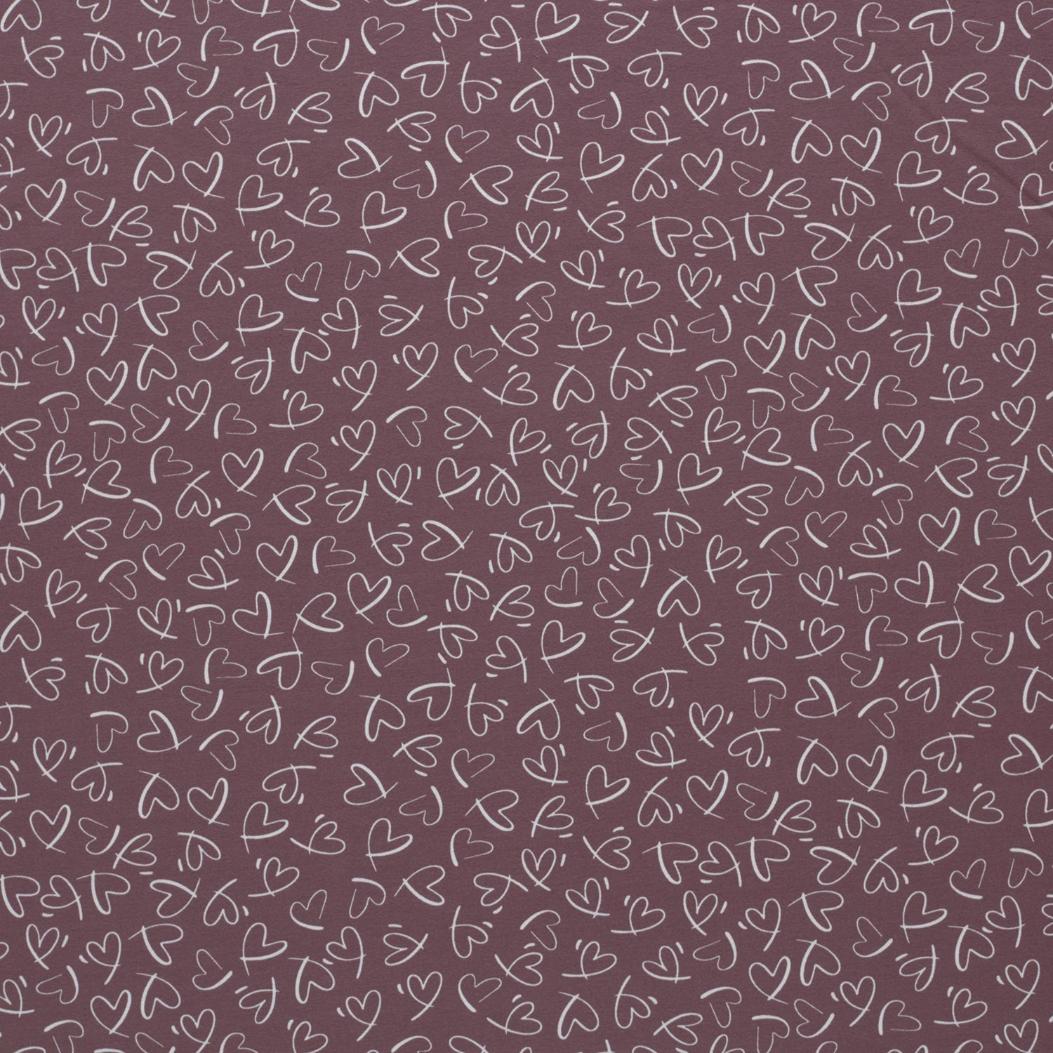 Baumwolljersey Herzen Lila – Detail