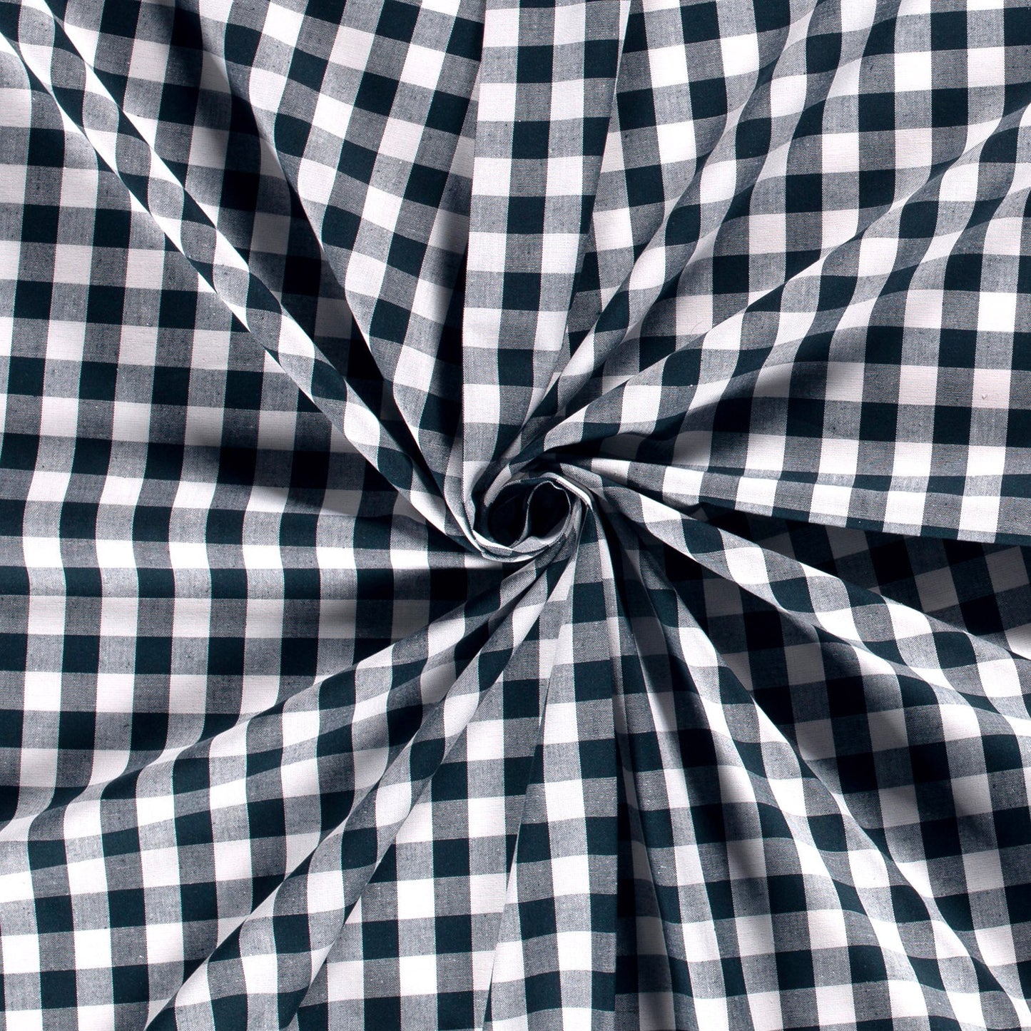 Baumwoll-Popeline Karo Marine – Fall