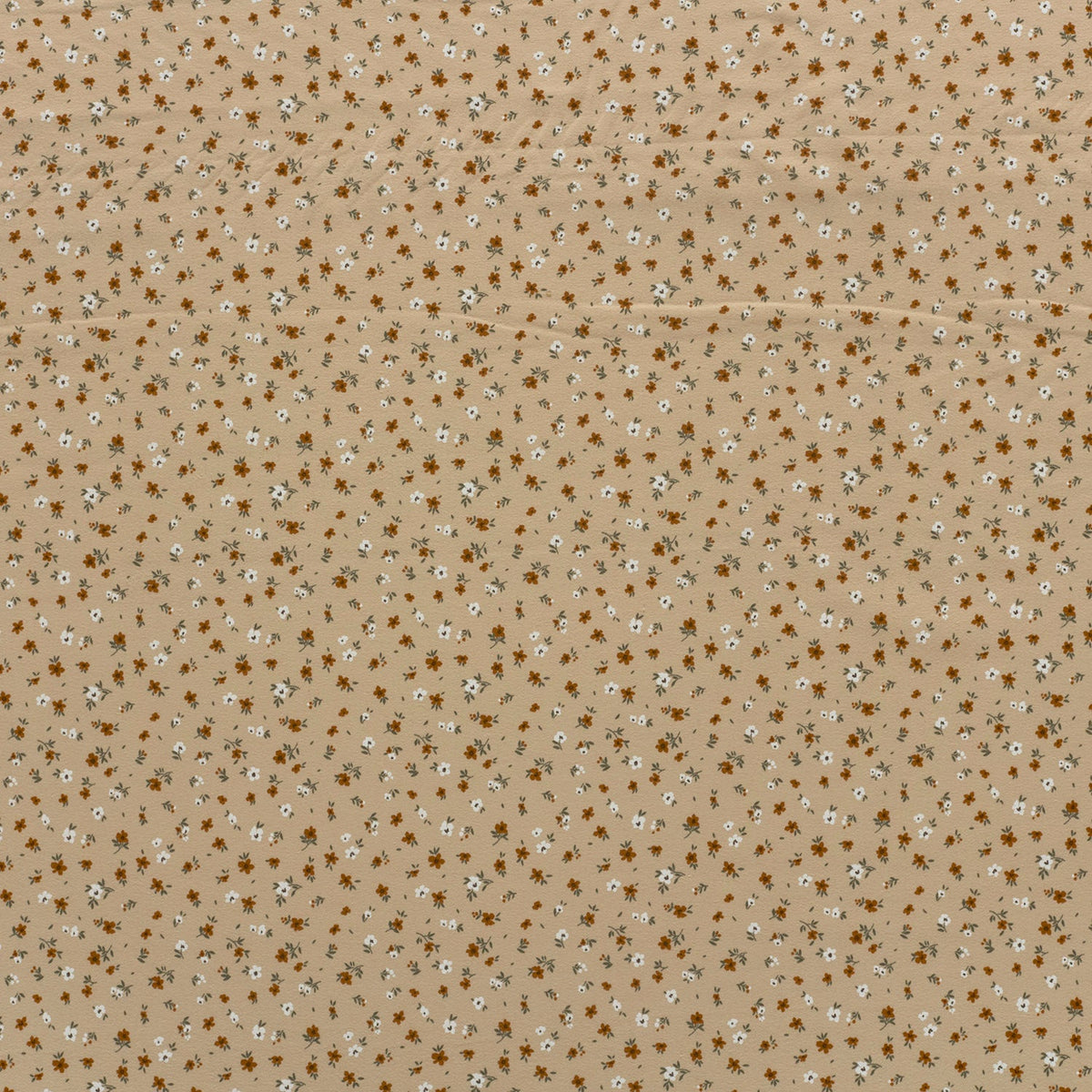 Baumwolljersey Blumen Beige