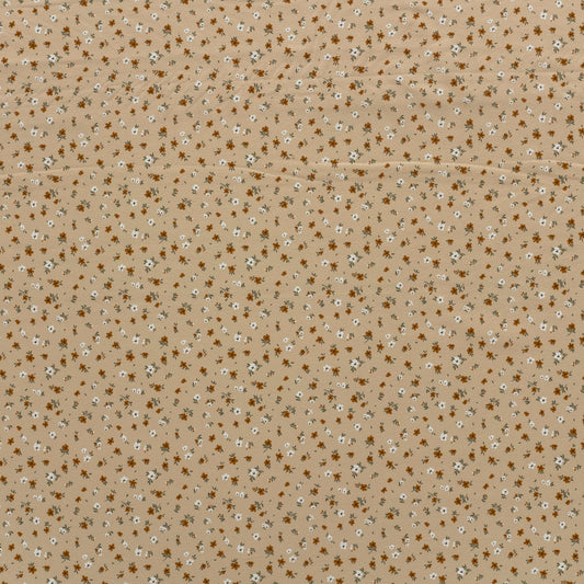 Baumwolljersey Blumen Beige