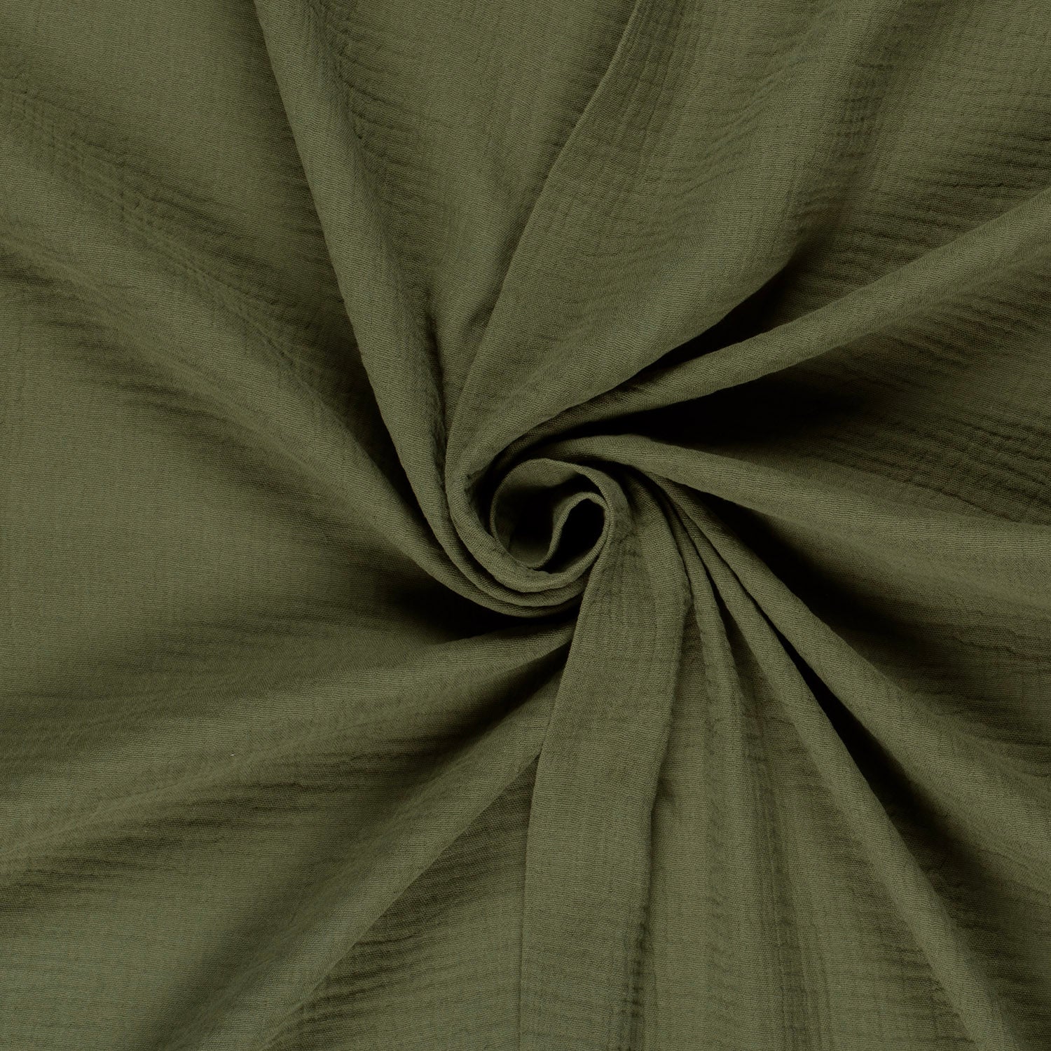 Musselin Stoff Tannengrün – Fall