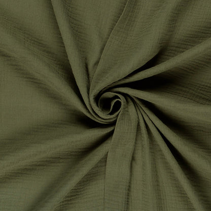 Musselin Stoff Tannengrün – Fall