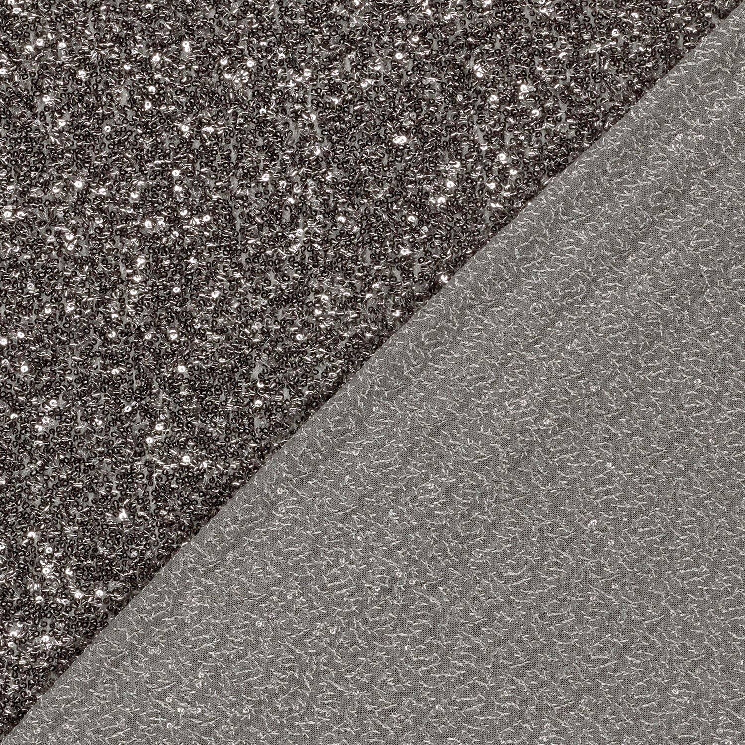 Paillettenstoff Mesh Grau – Struktur