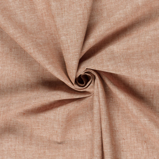 Leinen Stoff Chambré Ziegelrot – Leicht & Elegant