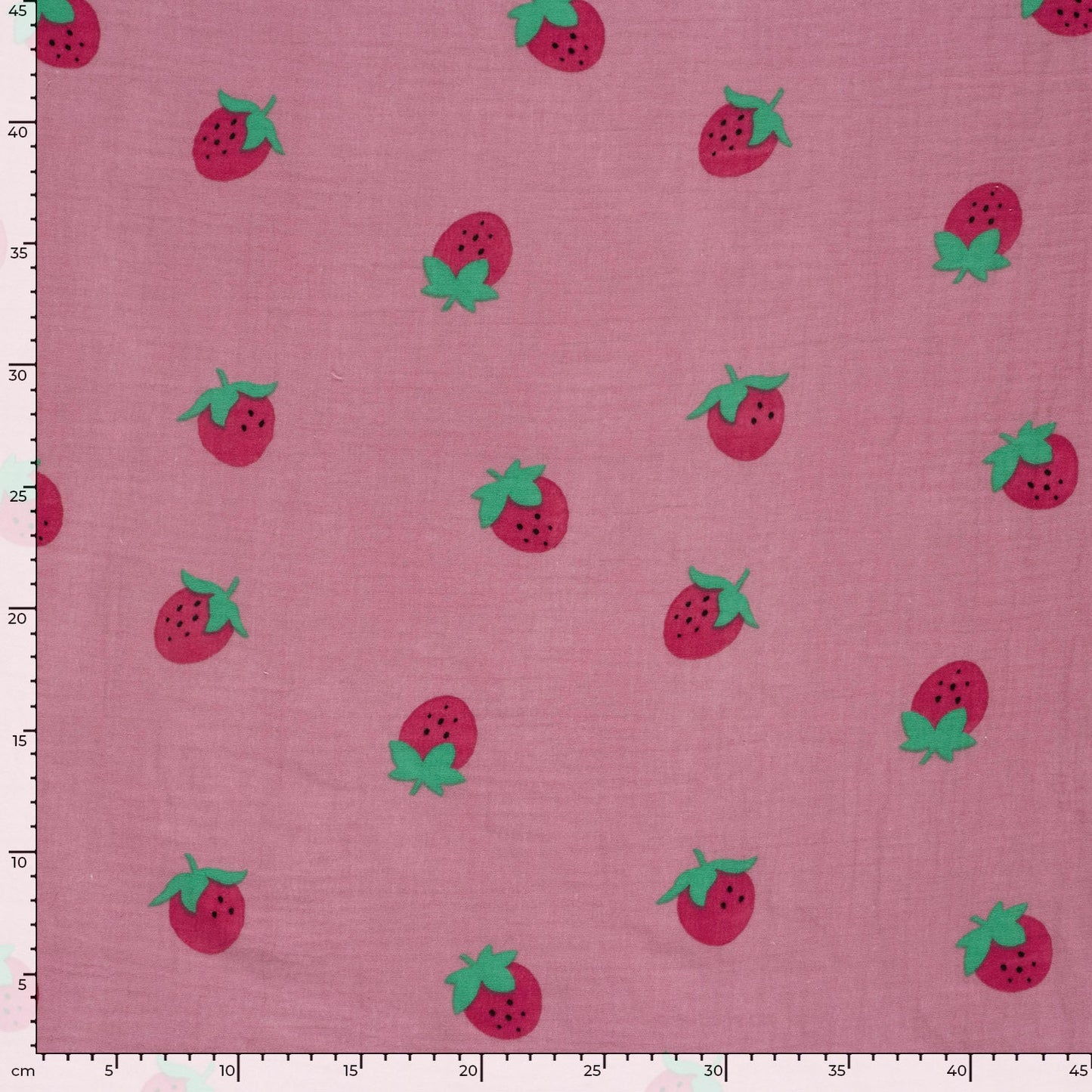 Musselin Erdbeeren Rosa – Rolle