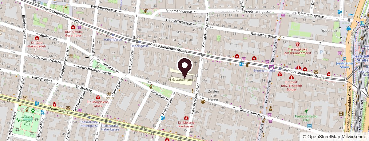 Kartenausschnitt mit dem Standort Neulerchenfelder Straße 27, 1160 Wien